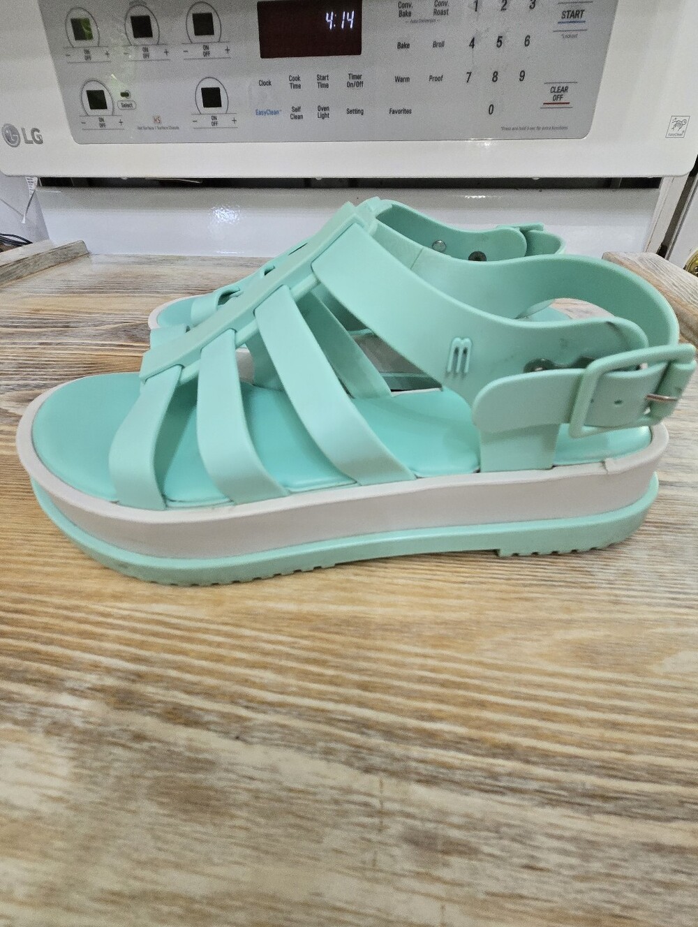 Melissa Flox Platform Gladiator Sandals Size 8 Teal